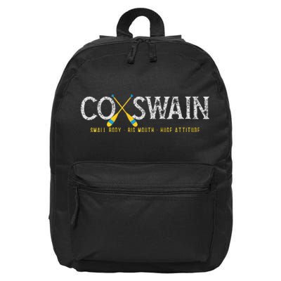 Rowing Crew Coxswain Steersman Small Body Huge Mouth 16 in Basic Backpack