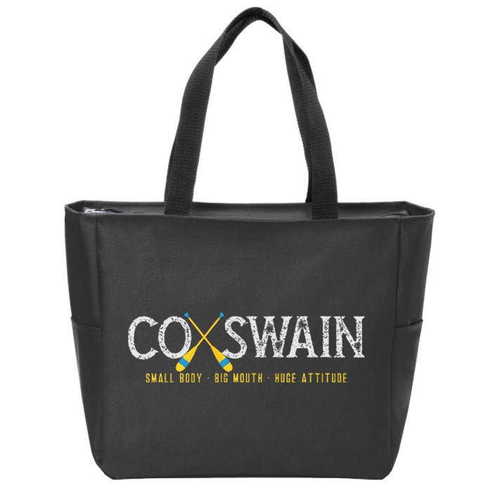 Rowing Crew Coxswain Steersman Small Body Huge Mouth Zip Tote Bag