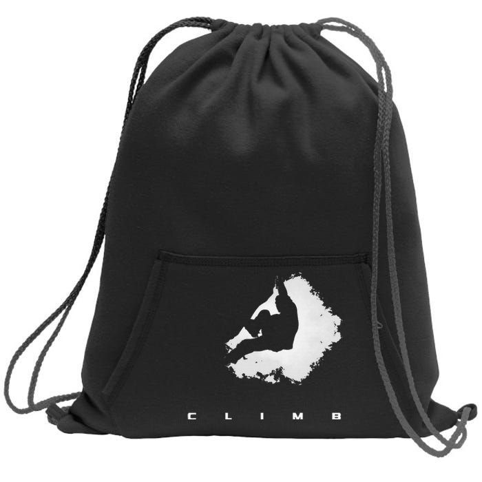 Rock Climbing Clothing Rock Climbing Sweatshirt Cinch Pack Bag