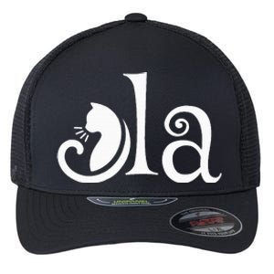 Retro Cat Comma La Kamala Harris 2024 Presidential Campaign Flexfit Unipanel Trucker Cap