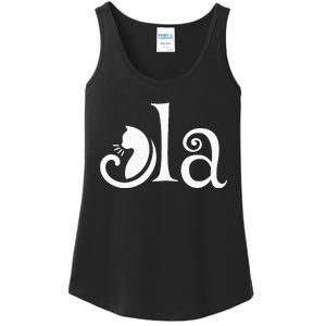 Retro Cat Comma La Kamala Harris 2024 Presidential Campaign Ladies Essential Tank