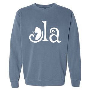 Retro Cat Comma La Kamala Harris 2024 Presidential Campaign Garment-Dyed Sweatshirt