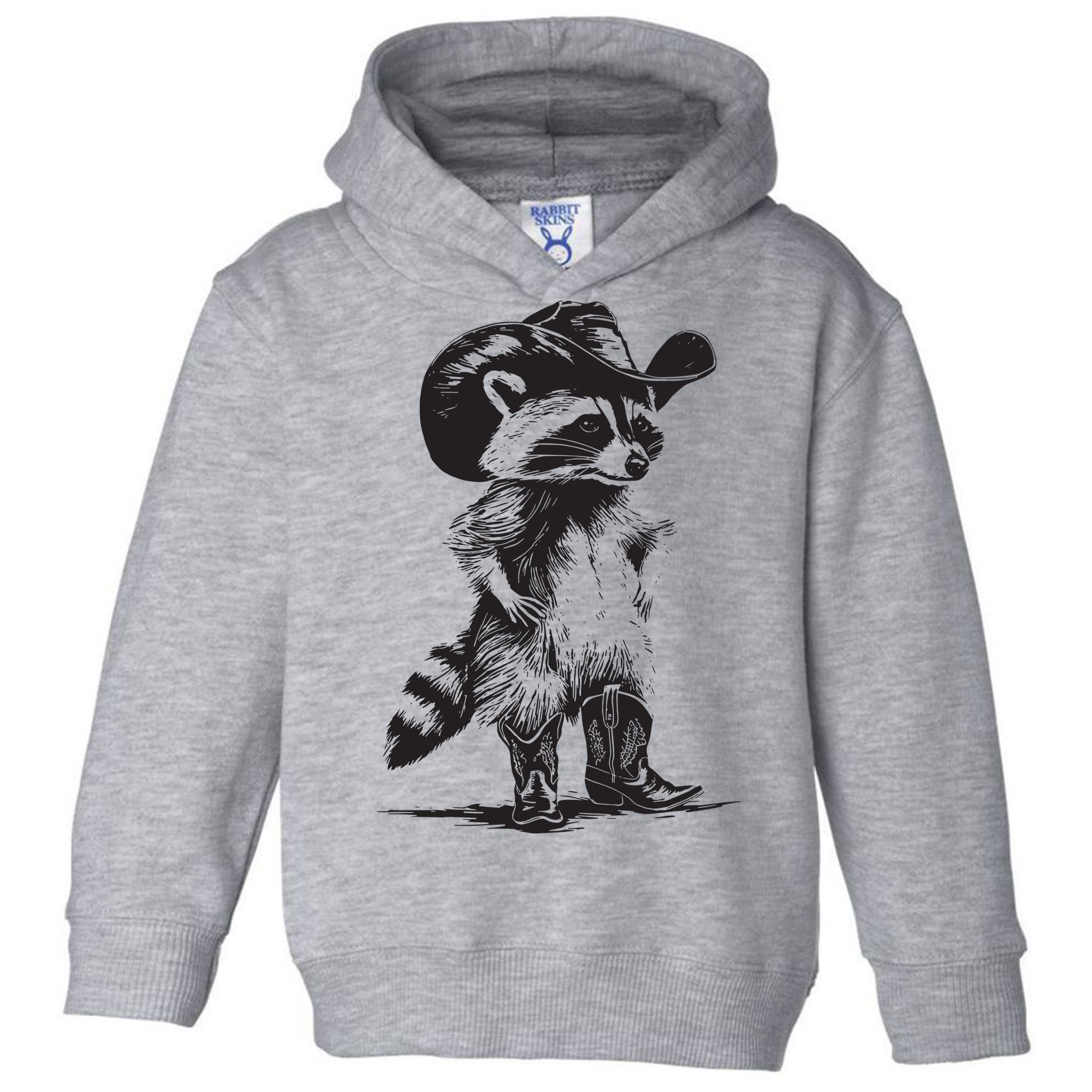 Raccoon Cowboy Cowgirl Trash Panda Western Country Toddler Hoodie