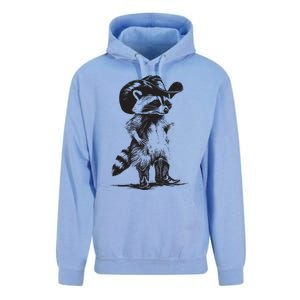 Raccoon Cowboy Cowgirl Trash Panda Western Country Unisex Surf Hoodie