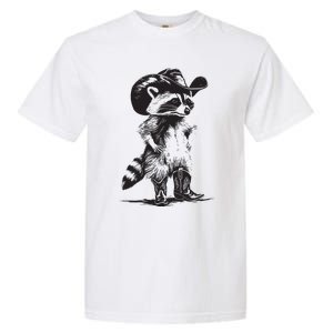 Raccoon Cowboy Cowgirl Trash Panda Western Country Garment-Dyed Heavyweight T-Shirt