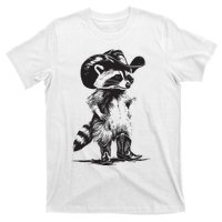 Raccoon Cowboy Cowgirl Trash Panda Western Country T-Shirt