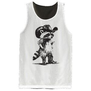 Raccoon Cowboy Cowgirl Trash Panda Western Country Mesh Reversible Basketball Jersey Tank