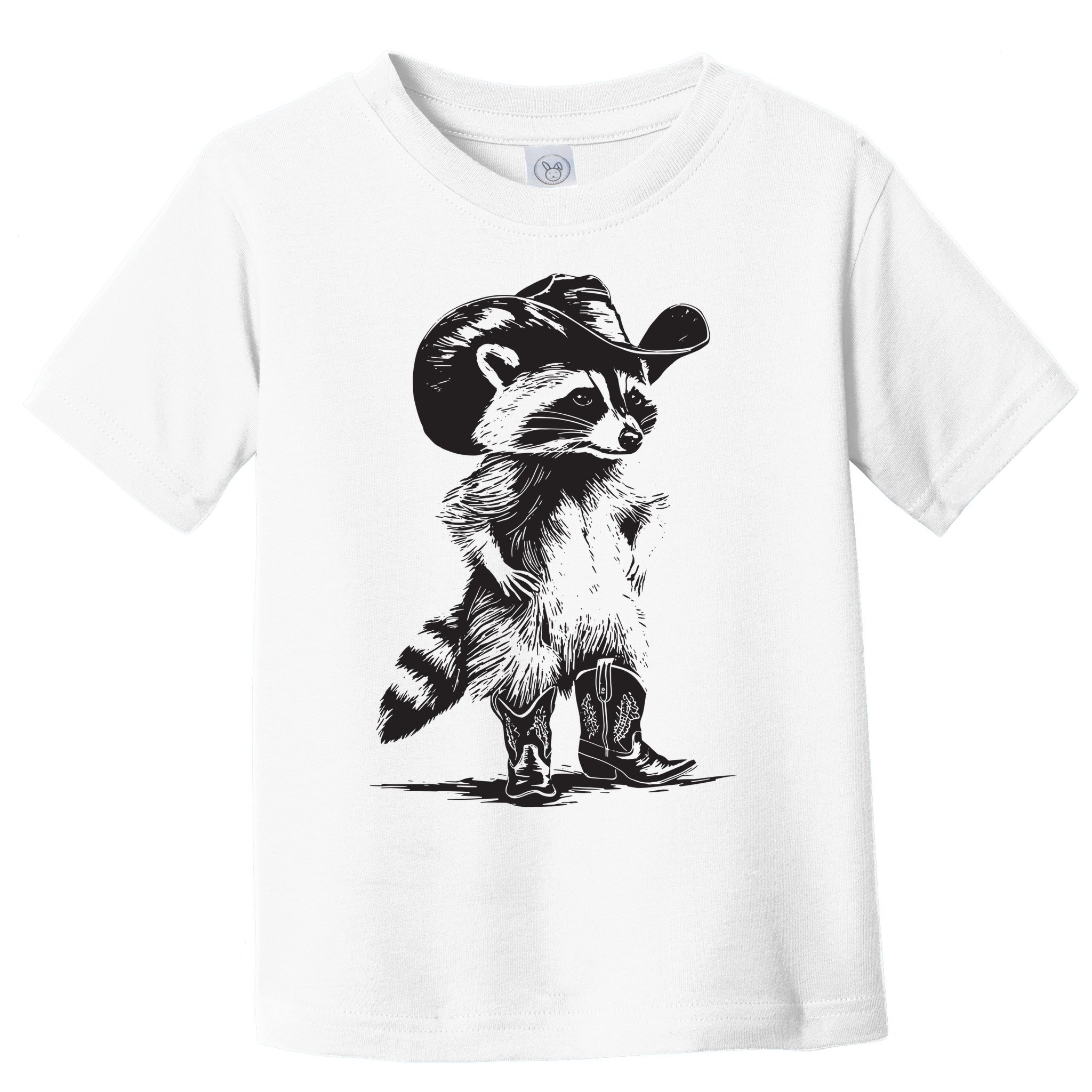 Raccoon Cowboy Cowgirl Trash Panda Western Country Toddler T-Shirt