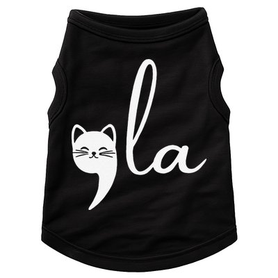Retro Cat Comma La Kamala Harris For President 2024 Election Doggie Tank