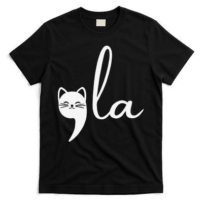 Retro Cat Comma La Kamala Harris For President 2024 Election T-Shirt
