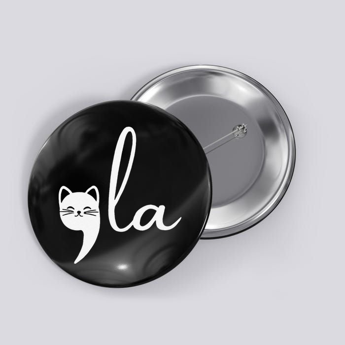 Retro Cat Comma La Kamala Harris For President 2024 Election Button