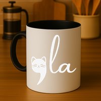 Retro Cat Comma La Kamala Harris For President 2024 Election Mug