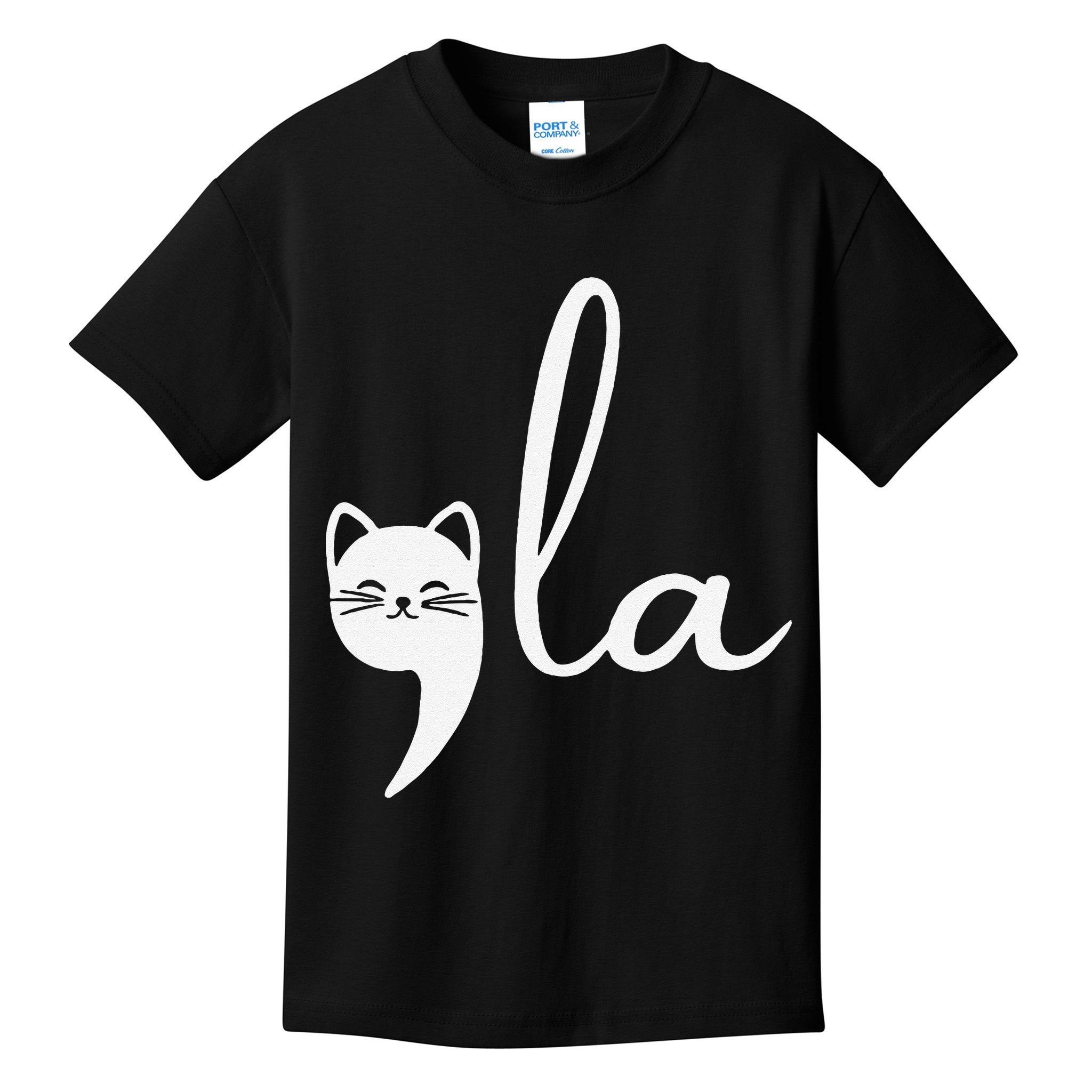 Retro Cat Comma La Kamala Harris For President 2024 Election Kids T-Shirt