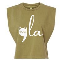 Retro Cat Comma La Kamala Harris For President 2024 Election Garment-Dyed Women's Muscle Tee