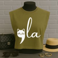 Retro Cat Comma La Kamala Harris For President 2024 Election Garment-Dyed Women's Muscle Tee