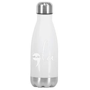 Retro Cat Comma La Kamala Harris For President 2024 Election Stainless Steel Insulated Water Bottle