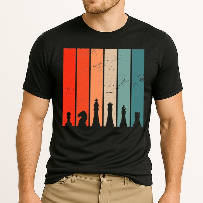 Retro Chess Chessboard Chess Character Chess Pieces Performance Shirt