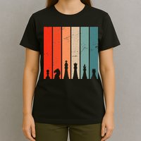 Retro Chess Chessboard Chess Character Chess Pieces T-Shirt