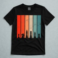 Retro Chess Chessboard Chess Character Chess Pieces T-Shirt