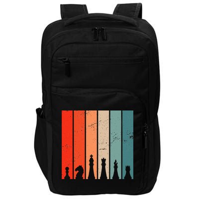 Retro Chess Chessboard Chess Character Chess Pieces Impact Tech Backpack