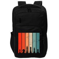 Retro Chess Chessboard Chess Character Chess Pieces Impact Tech Backpack