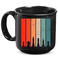 Retro Chess Chessboard Chess Character Chess Pieces 15oz Campfire Ceramic Mug