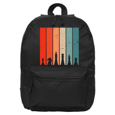 Retro Chess Chessboard Chess Character Chess Pieces 16 in Basic Backpack