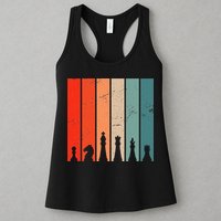 Retro Chess Chessboard Chess Character Chess Pieces Womens Tank Top