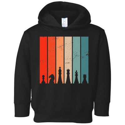 Retro Chess Chessboard Chess Character Chess Pieces Toddler Hoodie