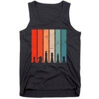 Retro Chess Chessboard Chess Character Chess Pieces Tank Top