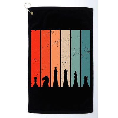 Retro Chess Chessboard Chess Character Chess Pieces Golf Towel