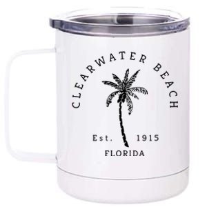 Retro Cool Clearwater Beach Original Florida Beaches 12 oz Stainless Steel Tumbler Cup