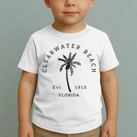 Retro Cool Clearwater Beach Original Florida Beaches Toddler T-Shirt