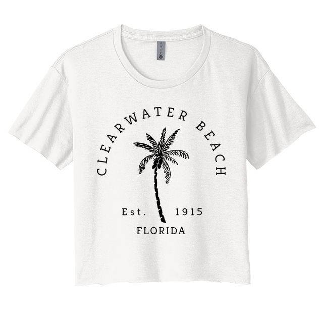 Retro Cool Clearwater Beach Original Florida Beaches Crop Top