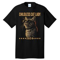 Retro Childless Cat Lady 2024 Ladies Voting Election Tall T-Shirt