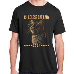 Retro Childless Cat Lady 2024 Ladies Voting Election Adult ChromaSoft Performance T-Shirt