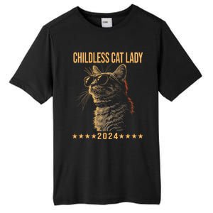 Retro Childless Cat Lady 2024 Ladies Voting Election Tall Fusion ChromaSoft Performance T-Shirt