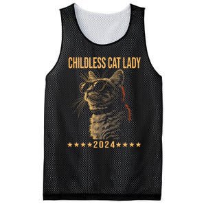 Retro Childless Cat Lady 2024 Ladies Voting Election Mesh Reversible Basketball Jersey Tank