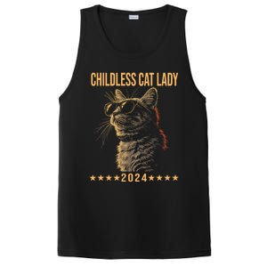 Retro Childless Cat Lady 2024 Ladies Voting Election PosiCharge Competitor Tank