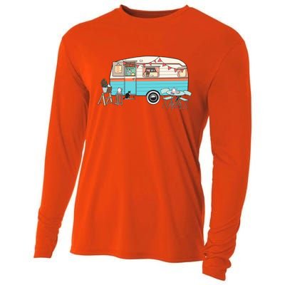 Rv Camper Camping Crew Road Trip Gift Cooling Performance Long Sleeve Crew