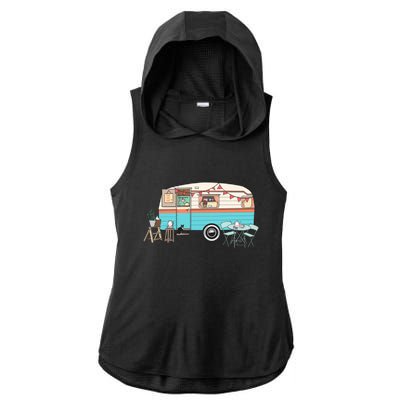 Rv Camper Camping Crew Road Trip Gift Ladies PosiCharge Tri-Blend Wicking Draft Hoodie Tank