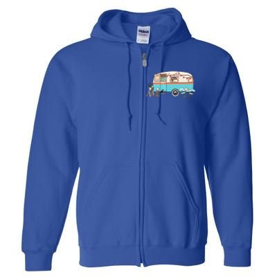 Rv Camper Camping Crew Road Trip Gift Full Zip Hoodie