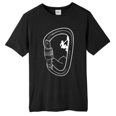 Rock Climbing Carabiner Mountain Tee Climber Gift Tall Fusion ChromaSoft Performance T-Shirt