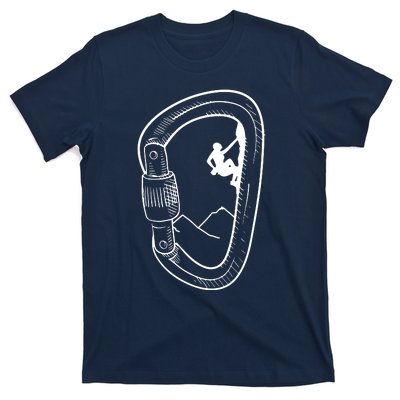 Rock Climbing Carabiner Mountain Tee Climber Gift T-Shirt