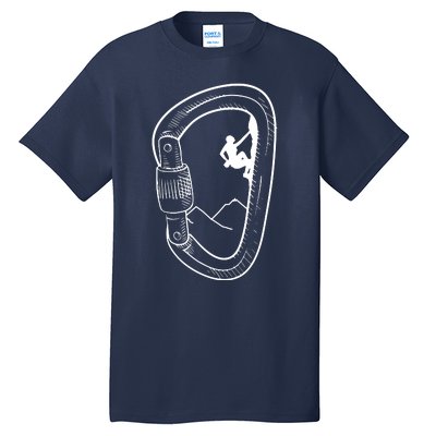 Rock Climbing Carabiner Mountain Tee Climber Gift Tall T-Shirt