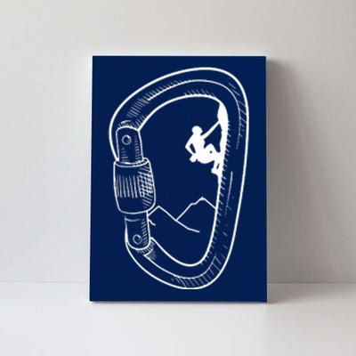 Rock Climbing Carabiner Mountain Tee Climber Gift Canvas