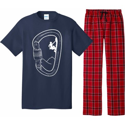 Rock Climbing Carabiner Mountain Tee Climber Gift Pajama Set