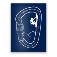 Rock Climbing Carabiner Mountain Tee Climber Gift Poster