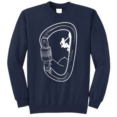 Rock Climbing Carabiner Mountain Tee Climber Gift Tall Sweatshirt