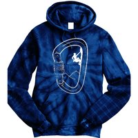 Rock Climbing Carabiner Mountain Tee Climber Gift Tie Dye Hoodie